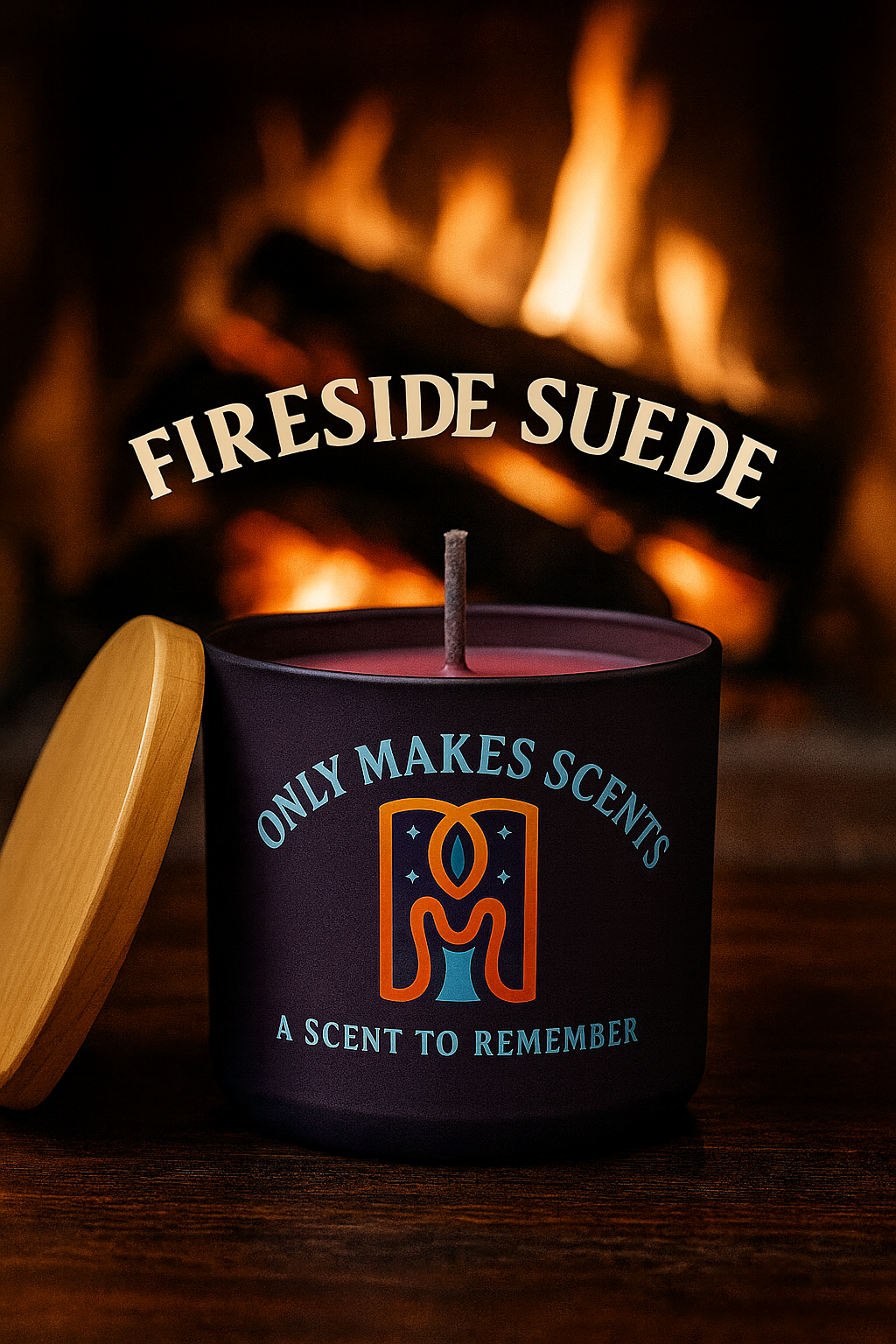 Fireside Suede 8oz Candle Wood Wick