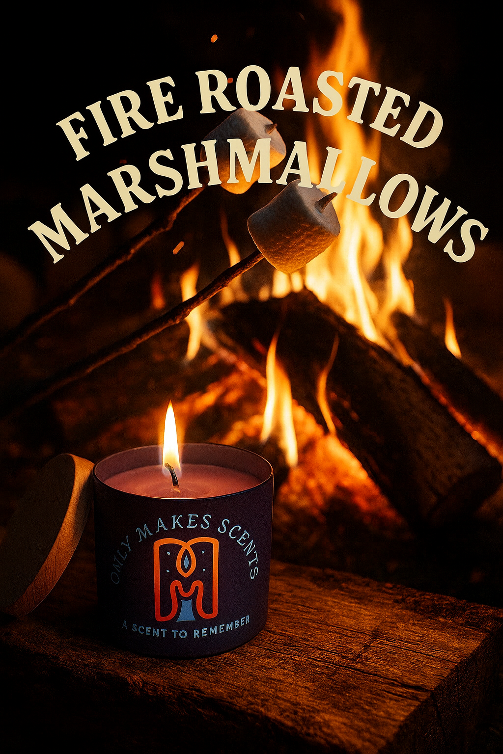 FireRoasted Marshmallows 8oz Candle Wood Wick