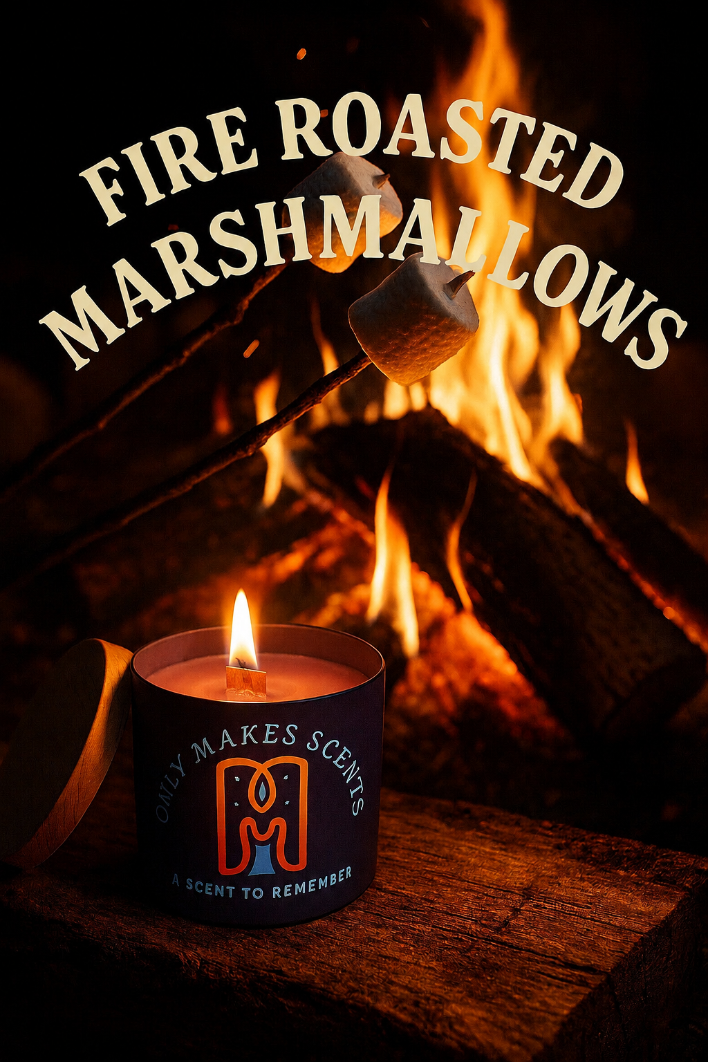 FireRoasted Marshmallows 8oz Candle Wood Wick
