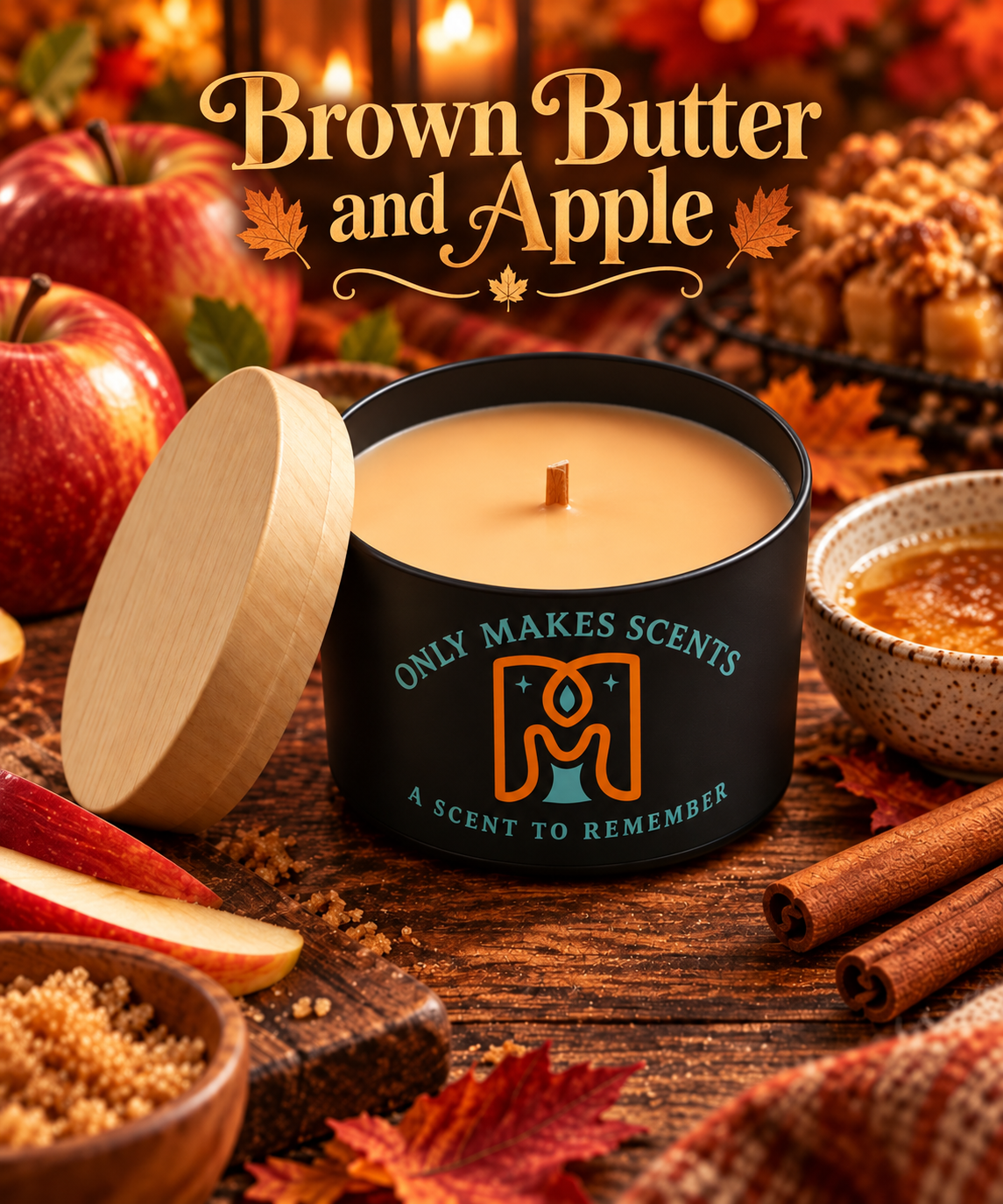 Brown Butter & Apple 8oz Candle