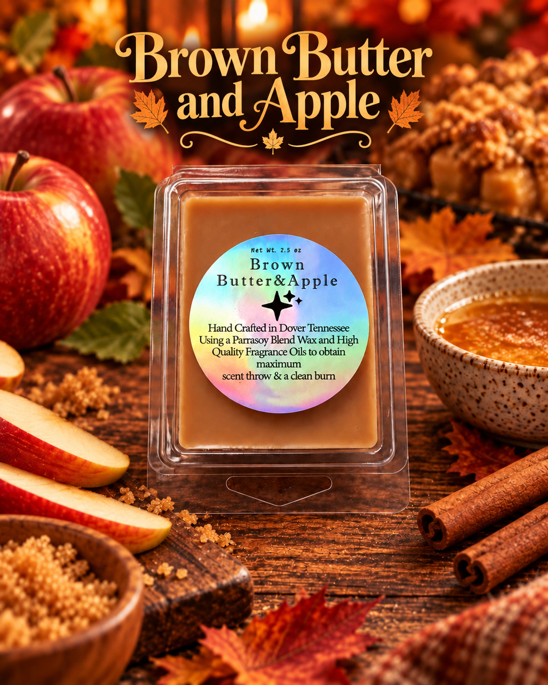Brown Butter & Apple 2.5oz Wax Melt